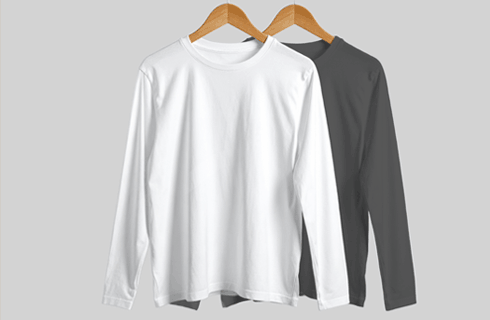 無地長袖Tシャツ